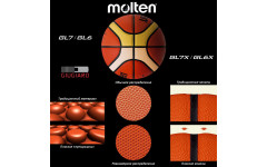 Мяч баскетбольный Molten BGL6X Мяч баскетбольный Molten BGL6X