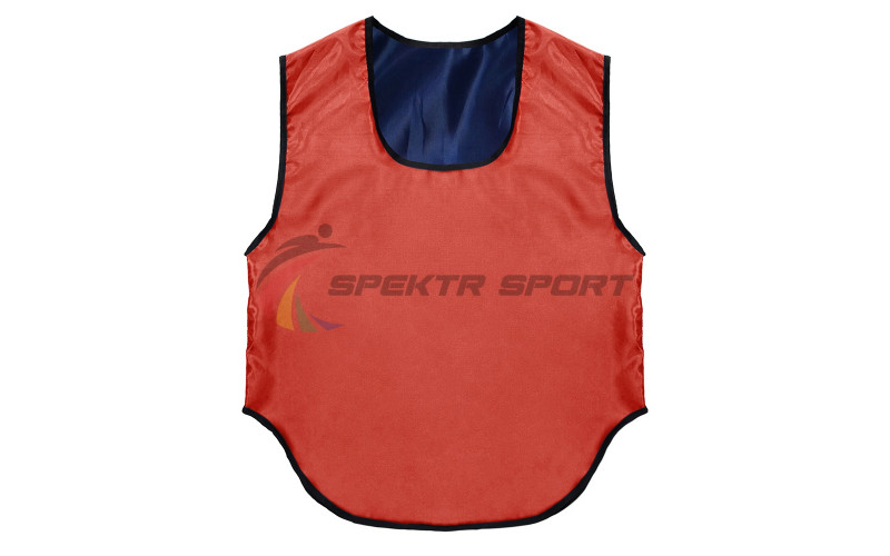 Манишка футбольная двусторонняя Spektr Sport красно-синяя, р.42-48