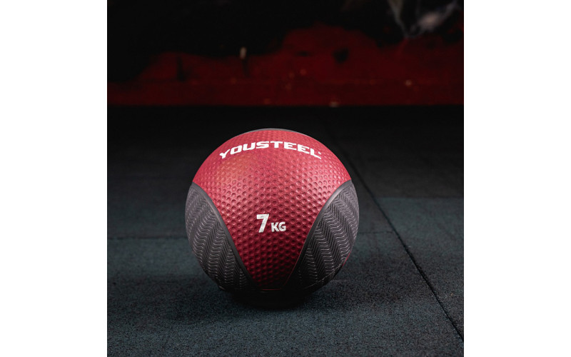Медбол для кроссфита резиновый Yousteel 7кг