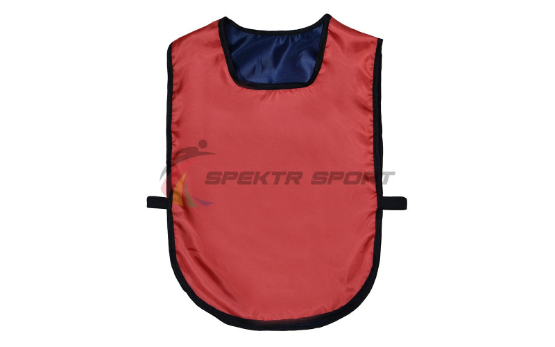 Манишка футбольная двусторонняя универсальная Spektr Sport красно-синяя